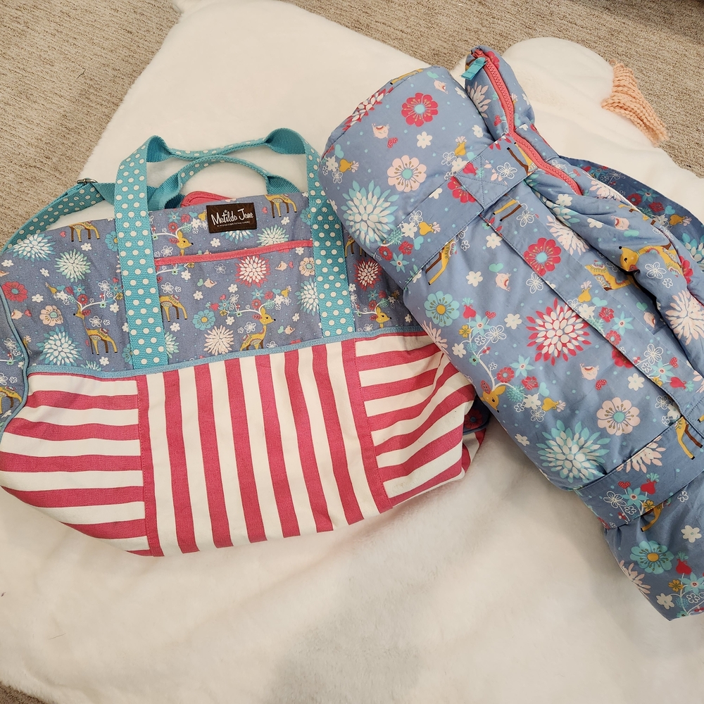 Matilda Jane Blue and Pink Floral Bedding Set